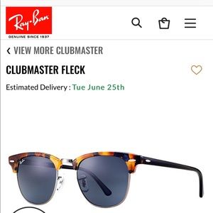 Ray Ban Clubmaster Fleck Sunglasses